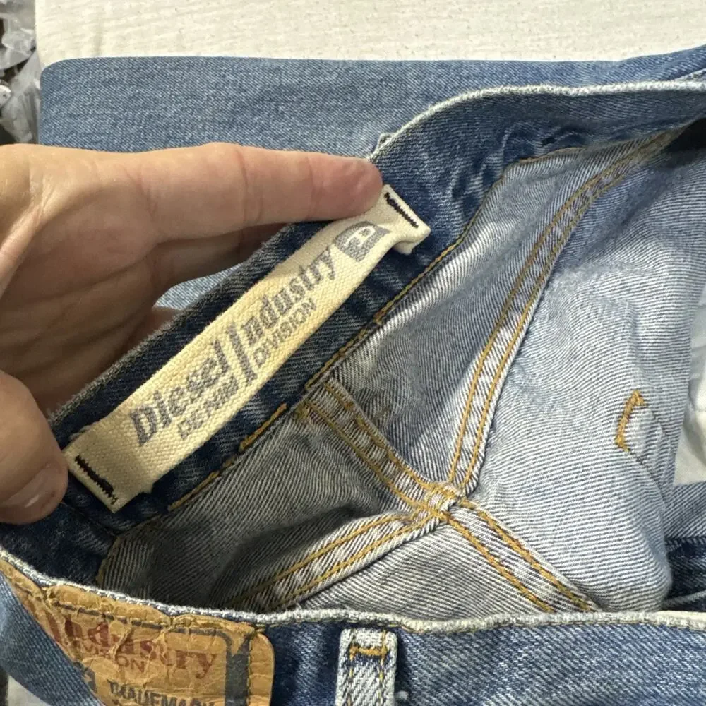 Diesel Straight Mens 31x34 Blue Jeans Wash Cowboy Western Nice Fade